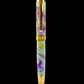 Gold “Purple Jade” Handmade Rollerball Pen, One of a Kind, Handcrafted in CO. Ink, Velvet Sleeve, and Pen Box Included, By Highlander Pen. [ML-RB-1201-06]