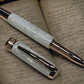 “Bling”, Rose Gold Acrylic Rollerball Pen, Artisan Handcrafted Writing Instrument. Handmade Custom in Colorado. One of a Kind. - HighlanderPen