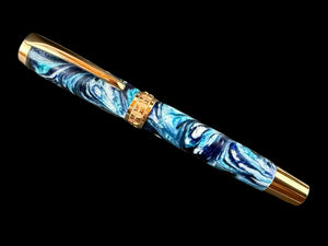 Red Gold “Endless Blue” Bespoke Fountain Pen