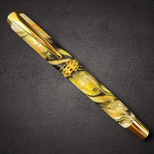 Highlander “24k Zebra” Gold Fountain Pen