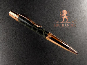 Dark Burmese Python Red Gold Ballpoint Pen [ML-BP-0212-01]