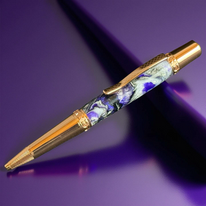 Red Gold “Zeus” | Handmade Highlander Glasgow Ballpoint Pen. The Perfect Gift for the Writing Enthusiast.