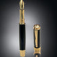 Exotic Gaboon Ebony Wood Gold Fountain Pen, Artisan Handcrafted Writing Instrument. Simple to Use. Handmade Custom in CO, One of a Kind. - HighlanderPen