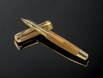 One of a Kind, Gold & Wood, Handmade Custom Bethlehem Olivewood Rollerball Pen. Artisan Rare & Unique, Completely Handcrafted in Co, USA - HighlanderPen