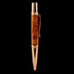 Red Gold Exotic Red Coolabah Wood Handmade Glasgow Ballpoint Pen. One of a Kind, Handcrafted by Highlander Pen. Box, Ink, & Sleeve Included. [ML-BP-1229-01]