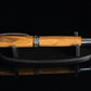 Certified Bethlehem Olivewood | Black Titanium Fountain Pen | Handcrafted by Highlander