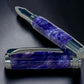 One of a Kind, Handmade Custom Purple Swirl on Black Titanium Rollerball Pen. Artisan Rare & Unique, Completely Handcrafted in Colorado, USA. - HighlanderPen