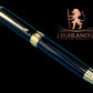 Exotic Gaboon Ebony Wood Handcrafted Luxury Gold Fountain Pen, One of a Kind, Handmade in Colorado. Ink, Converter, Sleeve, & Box Included. - HighlanderPen