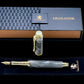 Elegant Swirling Silver Handmade Luxury Gold Fountain Pen By Highlander Writing Instruments. - HighlanderPen