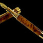 Exotic Thuya Burl Wood Handcrafted Luxury Gold Fountain Pen, Handmade in Colorado. Ink, Converter, Sleeve, & Box Included. By Highlander Pen [ML-FP-1113-01]