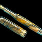 Striking “Gold-Orange Swirl” Handcrafted Gold Fountain Pen, One of a Kind, Handmade in Colorado. Ink, Converter, Sleeve, & Box Included. - HighlanderPen