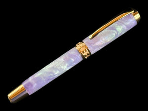 Red Gold “Amethyst Opal” Handcrafted Highlander Fountain Pen - Perfect Gift
