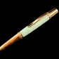 Handcrafted “Iridescent Green Pearl” Red Gold Ballpoint Pen