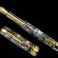 Striking “Molten Metals” Handcrafted Luxury Gold Fountain Pen, One of a Kind, Handmade in Colorado. Ink, Converter, Sleeve, & Box Included. - HighlanderPen