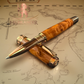 Handcrafted Exotic Thuya Burl Red Gold Rollerball Pen. The Perfect Present for Writing Enthusiasts