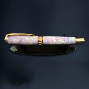 Red Gold “Amethyst Opal” Handcrafted Highlander Fountain Pen - Perfect Gift