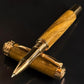 Museum Grade Bethlehem Olivewood | Red Gold Rollerball Pen | Artisan Handcrafted Writing Instrument | 120 GSM Journal Included