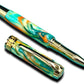 Whimsical “Italian Sorbet” Handcrafted Gold Rollerball Pen, One of a Kind, Handmade in Colorado. Ink, Velvet Sleeve, and Pen Box Included. - HighlanderPen