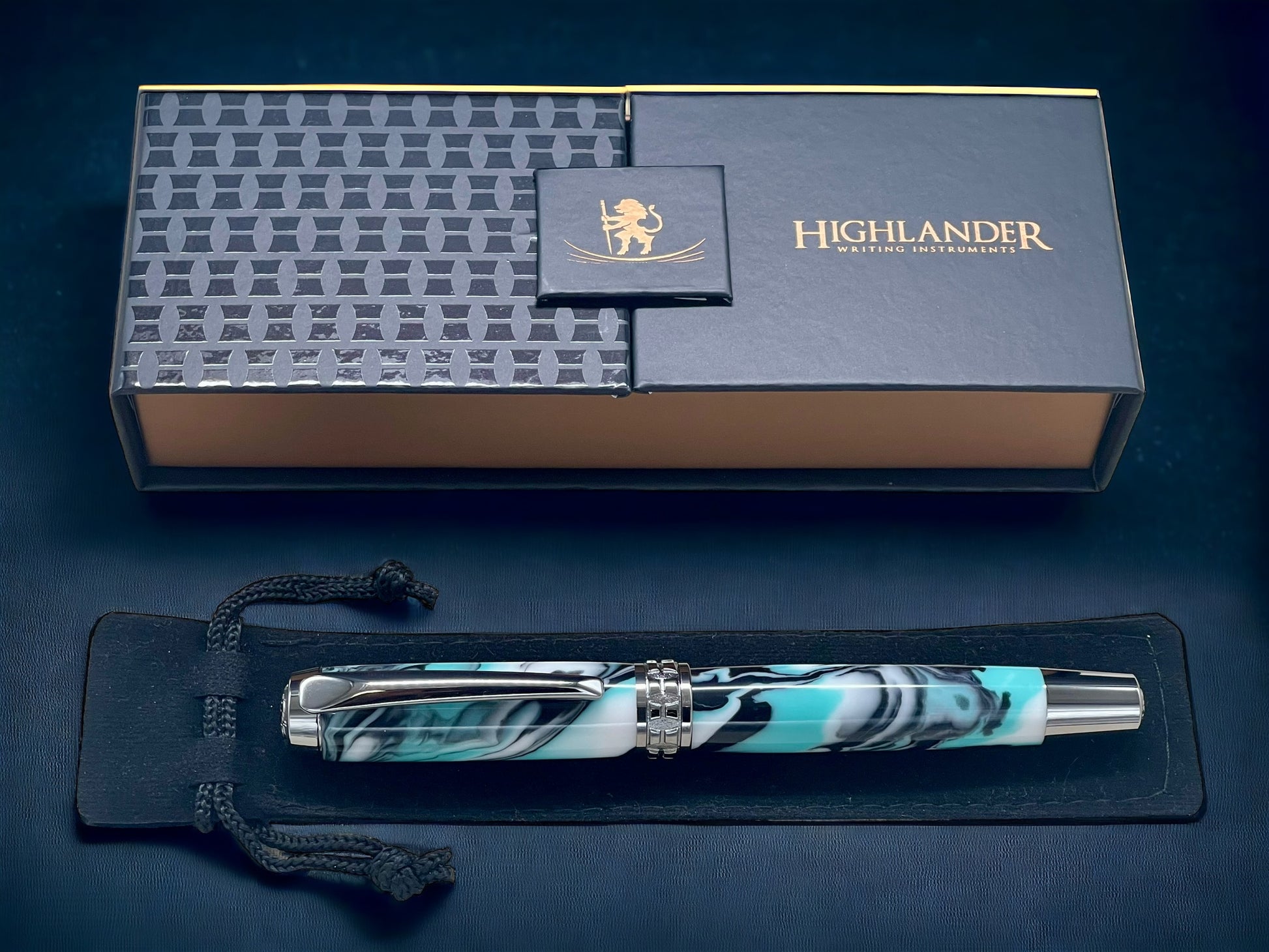 Elegant Swirl,  One of a Kind Black Titanium Handmade Fountain Pen. Artisan Rare & Completely Custom, Handcrafted in Colorado, USA. - HighlanderPen