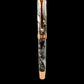 Red Gold “Smoky Quartz” Handmade Rollerball Pen. One of a Kind, Handcrafted by Highlander Pen in Colorado. Box, Sleeve, & Ink Included. [ML-RB-0201-02]