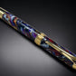 Whimsical Black, One of a Kind Gold “SKYE”, Handmade Custom Acrylic Rollerball Pen. Artisan Rare & Unique, Completely Handcrafted  in Co, USA - HighlanderPen