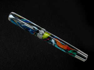 Black Titanium Rollerball Pen, Artisan Handcrafted Writing Instrument. Handmade with Custom Hardware in Colorado. One of a Kind. - HighlanderPen