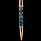 Rose Gold "Arctic Zebra" Handmade Glasgow Ballpoint Pen. One of a Kind, Handcrafted by Highlander Pen in CO. Box, Ink, & Sleeve Included. [ML-BP-1205-03]