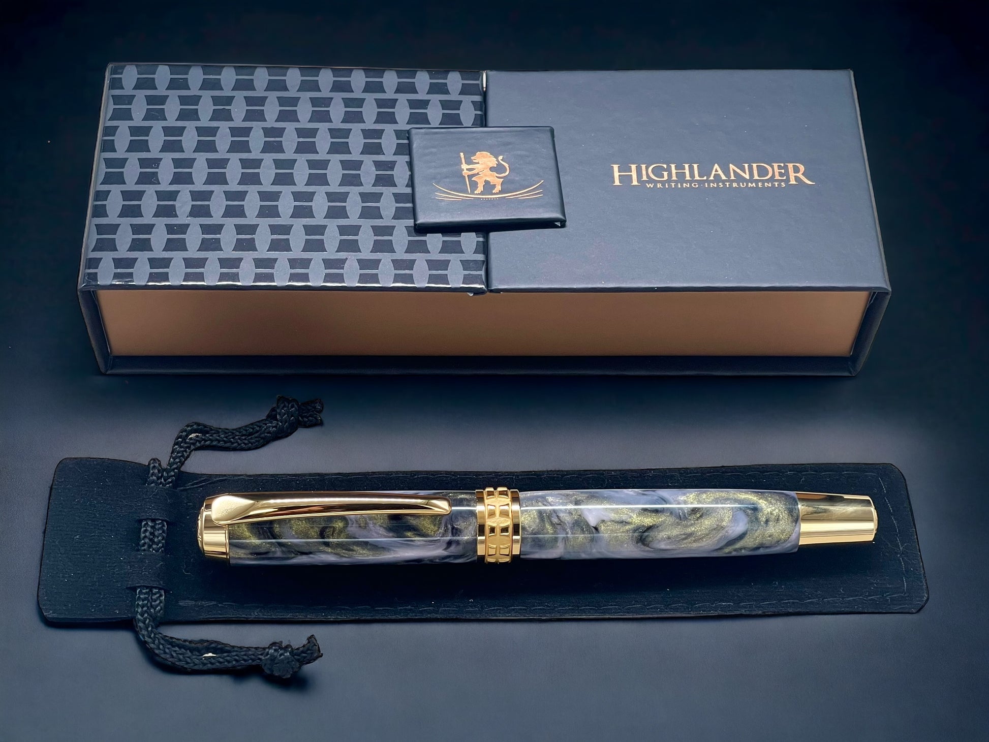 Lavender Swirl, One of a Kind, Handmade Custom Gold “SKYE” Fountain Pen. Artisan Rare & Unique, Completely Handcrafted  in Colorado, USA - HighlanderPen