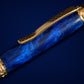 Red Gold "Deep Sapphire" | Handmade Glasgow Ballpoint Pen - The Perfect Gift