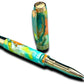 Whimsical “Italian Sorbet” Handcrafted Gold Rollerball Pen, One of a Kind, Handmade in Colorado. Ink, Velvet Sleeve, and Pen Box Included. - HighlanderPen