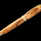 Exotic Moroccan Thuya Burl Wood | Red Gold Rollerball Pen | Highlander Rare Wood Pen Collection