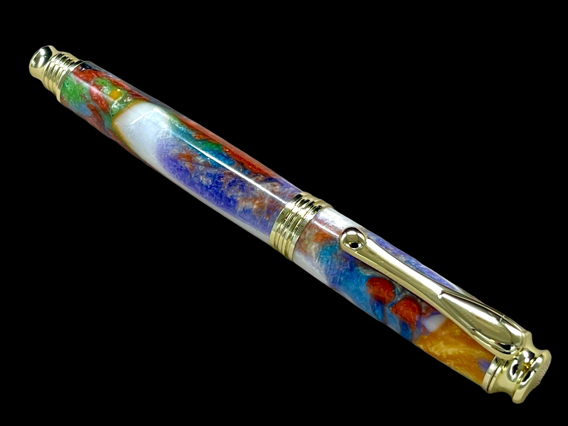 New Whimsical Colors Handmade Luxury Gold Fountain Pen By Highlander Pen. - HighlanderPen