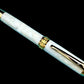 Elegant “Pearly Opal” Handcrafted Acrylic Gold Fountain Pen, One of a Kind, Handmade in Colorado. Ink, Converter, Sleeve, & Box Included - HighlanderPen