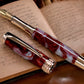 Whimsical “Rootbeer Float” Rose Gold Fountain Pen, Artisan Handcrafted Writing Instrument. Simple to Use. Handmade in CO USA. One of a Kind - HighlanderPen