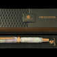 Mystic Opal Red Gold Rollerball Pen | Handmade Luxury Pen | Schmidt #6 Nib | Made in Colorado | Highlander