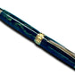 Elegant “Northern Lights” Handcrafted Gold Rollerball Pen, One of a Kind, Handmade in Colorado. Ink, Velvet Sleeve, and Pen Box Included. - HighlanderPen