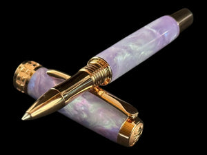 Amethyst Opal | Red Gold Rollerball | Handcrafted Luxury by Highlander