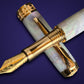 Red Gold “Amethyst Opal” Handcrafted Highlander Fountain Pen - Perfect Gift