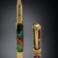 “Whimsical Colors”, One of a Kind Gold SKYE, Handmade Custom Acrylic Rollerball Pen. Artisan Rare & Unique, Completely Handcrafted  in Co, USA - HighlanderPen