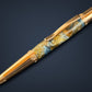 Highlander “Blue Steel" Red Gold Ballpoint Pen - Handmade Luxury Gifts From Colorado