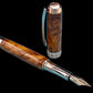 Exotic Thuya Burl Wood~Highlander Rose Gold Fountain Pen, One of a Kind, Handmade in Colorado. Ink, Converter, Pen Sleeve & Box Included. - HighlanderPen