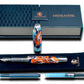 Striking “Football Colors” Black Titanium Fountain Pen, Artisan Handcrafted Writing Instrument. Converter, Ink, Sleeve & Box Included. - HighlanderPen