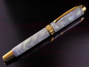 Amethyst Opal | Red Gold Rollerball | Handcrafted Luxury by Highlander