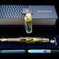 Striking “Gold and Black” Handcrafted Luxury Gold Fountain Pen, One of a Kind, Handmade in Colorado. Ink, Converter, Sleeve, & Box Included. - HighlanderPen