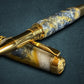 Reflections | Gold Rollerball Pen | Handmade Gift for Writers and Journalers | One-of-a-Kind Luxury Pen by Highlander