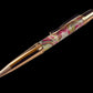 Rose Gold "Elegant Swirl" Handmade Glasgow Ballpoint Pen. One of a Kind, Handcrafted by Highlander Pen in CO. Box, Ink, & Sleeve Included. [ML-BP-1212-01]