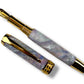 "Amethyst Opal" Highlander Gold Fountain Pen. One Of A Kind, Handcrafted In Lone Tree, Colorado.  Includes Ink, Converter, Box & Sleeve. [ML-FP-0116-01]