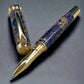 Purple and Gold Swirl, One of a Kind, Gold Handmade Custom Rollerball Pen. Artisan Rare & Unique, Completely Handcrafted in Co, USA - HighlanderPen