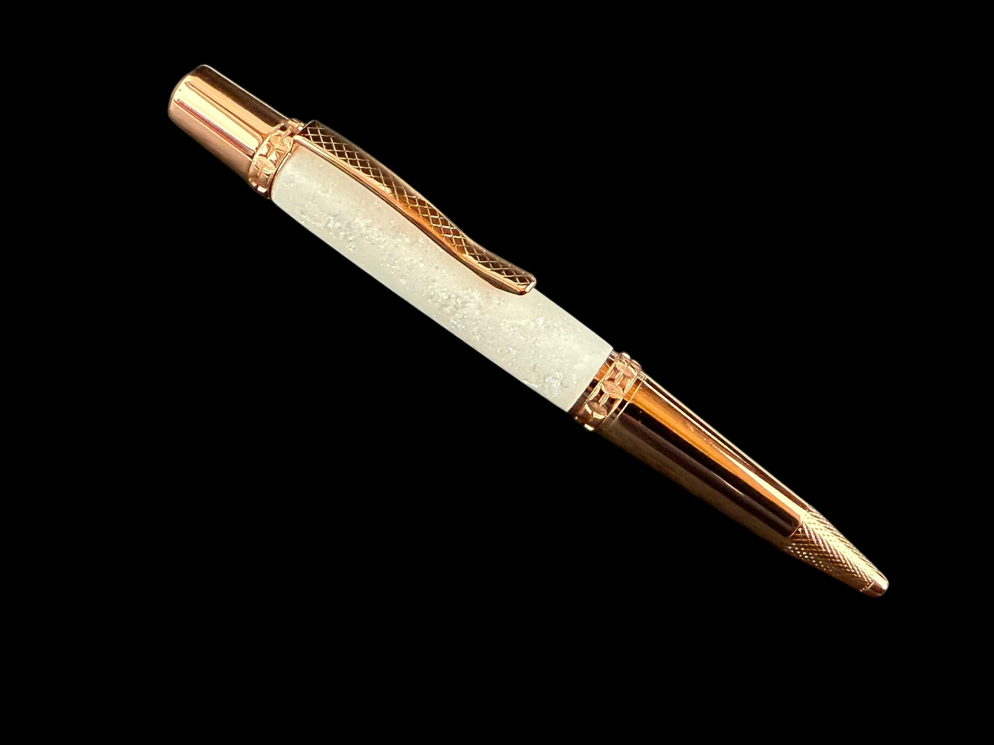 “Diamond Dust" Red Gold Ballpoint Pen