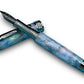 Elegant “Black Opal” Black Titanium Fountain Pen, Artisan Handcrafted Writing Instrument. Converter, Ink, Sleeve & Box Included. - HighlanderPen